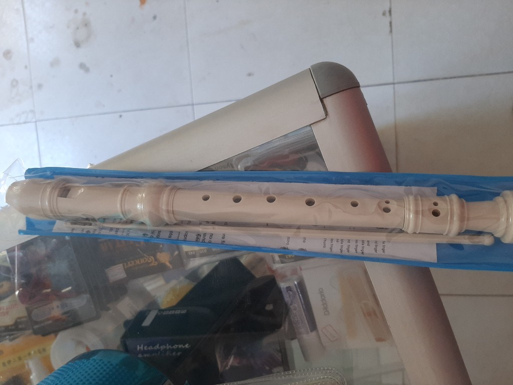 Flauta dulce soprano blanca
