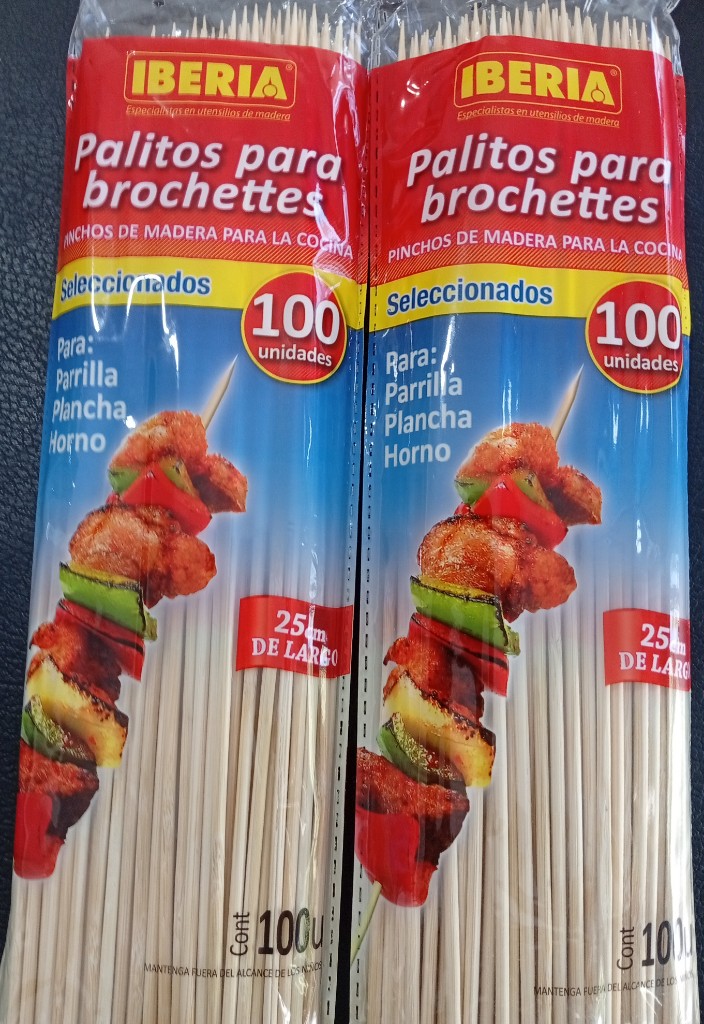 Palitos Brochetes x 100 Unidades
