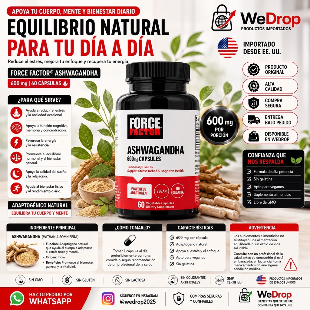 Ashwagandha Force Factor 600mg