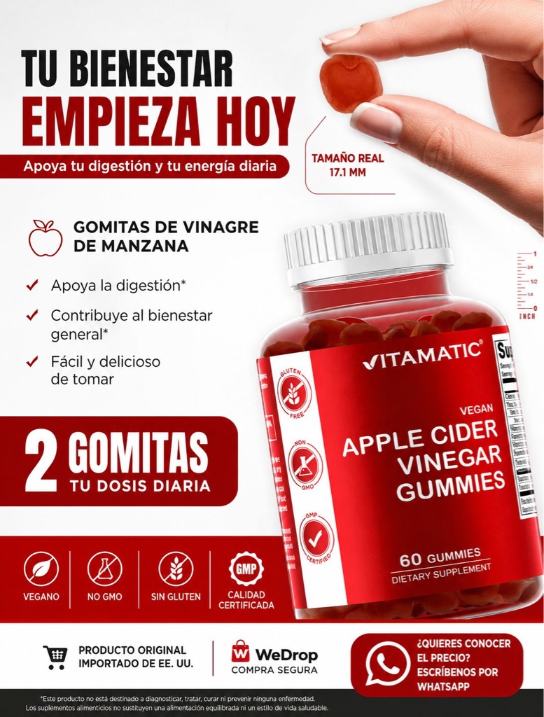 Vitamatic gomitas vinagre manzana