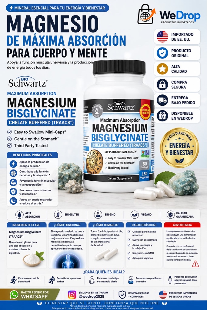 Magnesio Bisglycinate Bio Schwartz