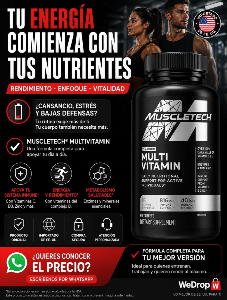 Muscletech Multivitamin negro