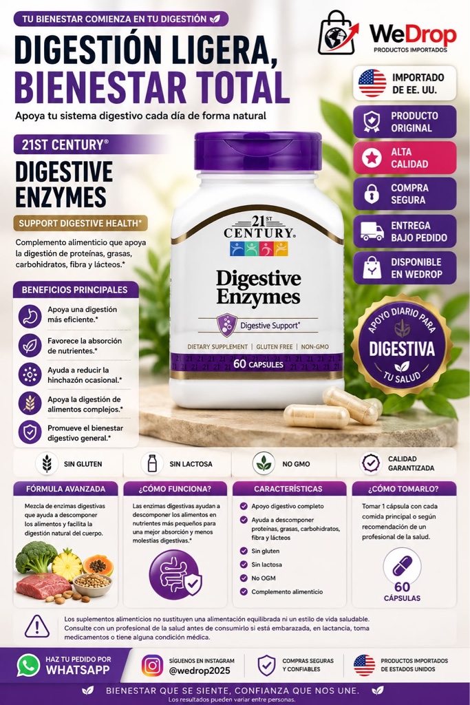 Digestive Enzymes 60 capsulas