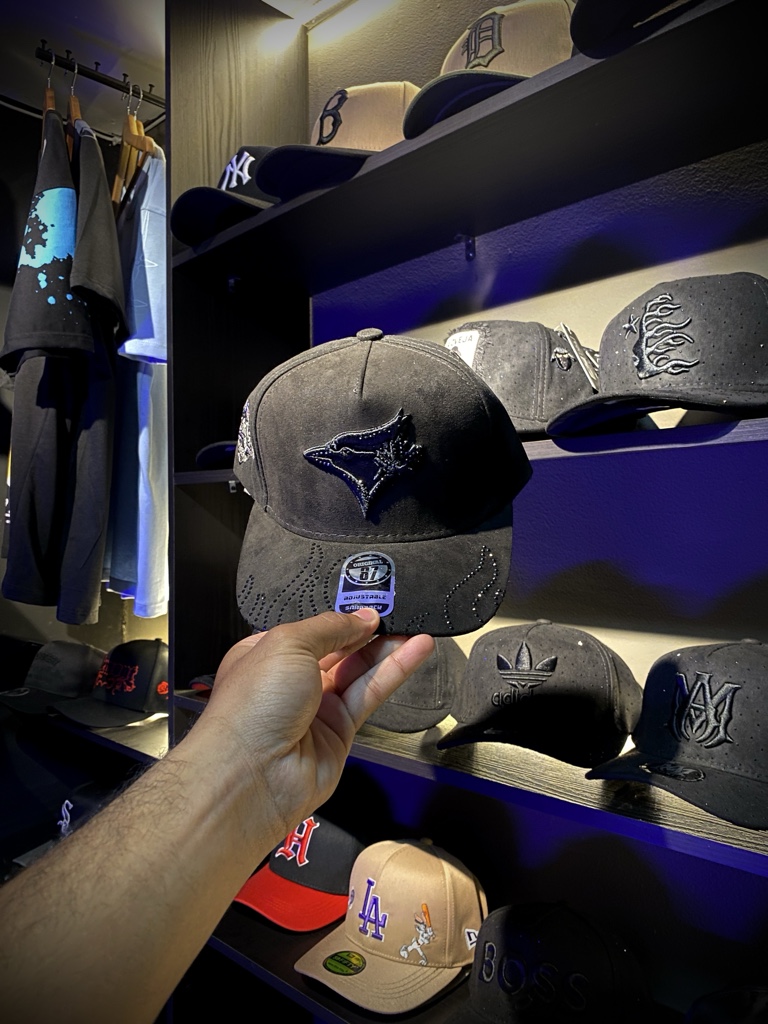 Gorra negra brillante Toronto Blue Jays