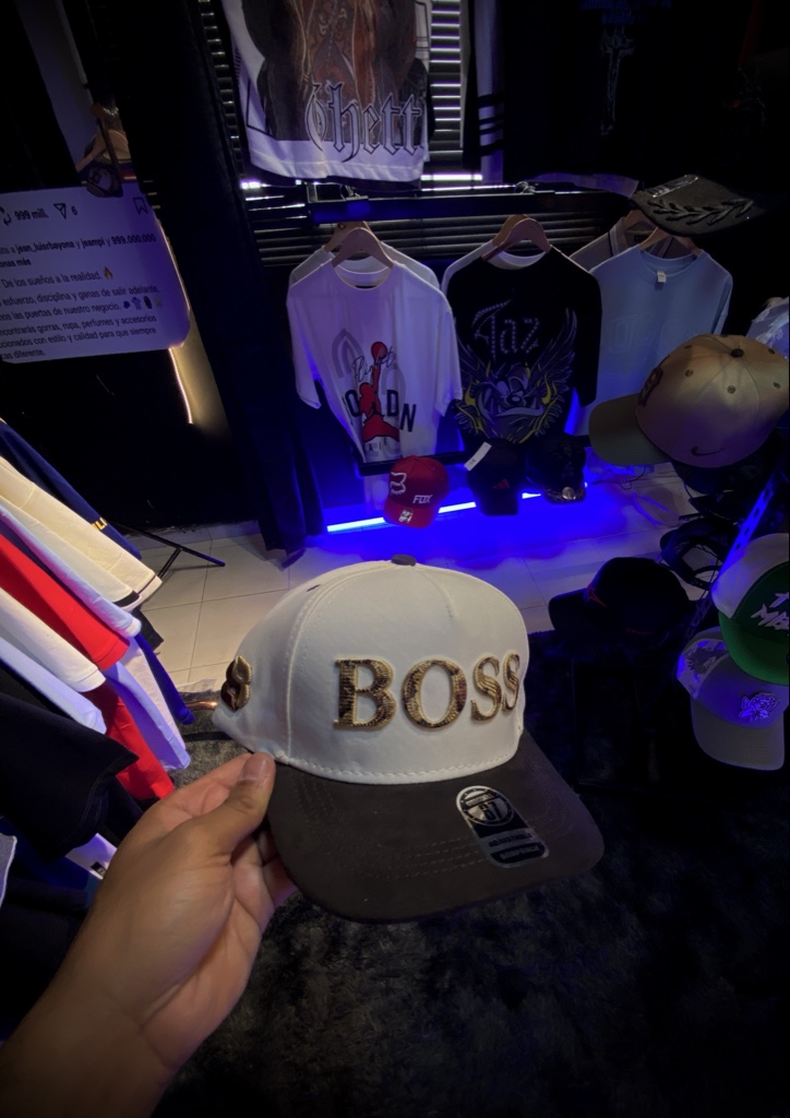 BOSS gorra blanca y cafe