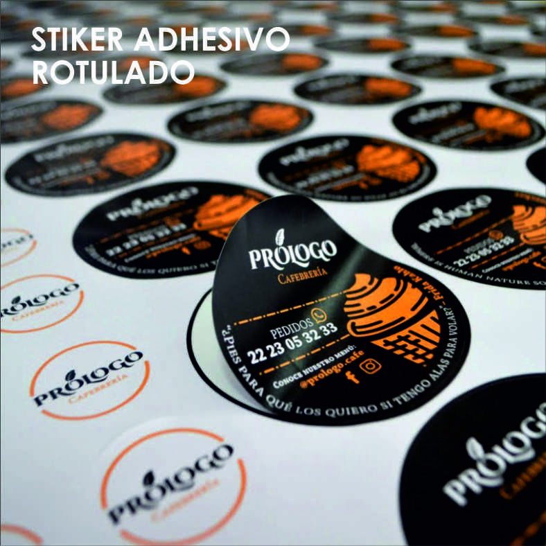 Sticker adhesivo rotulado Prologo