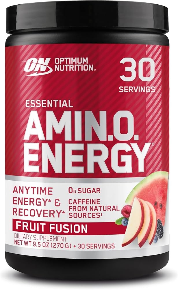 Optimim Nutrition Aminoácidos Energy BCAA Fusión de Frutas 30 Servicios