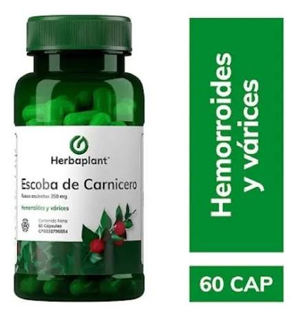 Herbaplant Escoba de Carnicero Hemorroides 350mg 30 Cápsulas