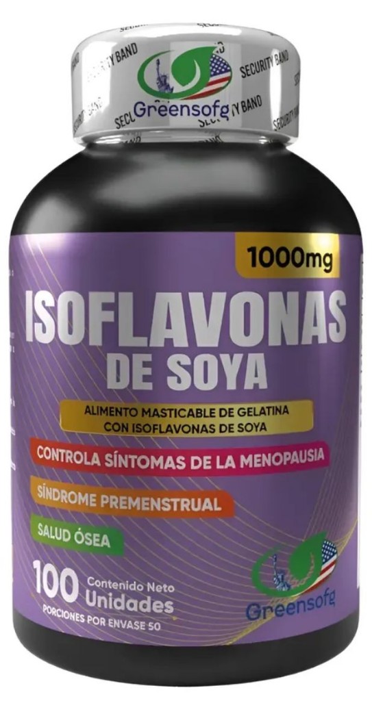 Isoflavonas De Soya Menopausia Salud Osea 100 Cápsulas