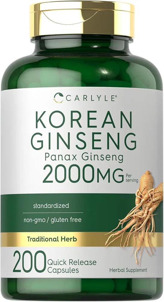 Carlyle Korean Panax Ginseng 2000mg 200 Cápsulas