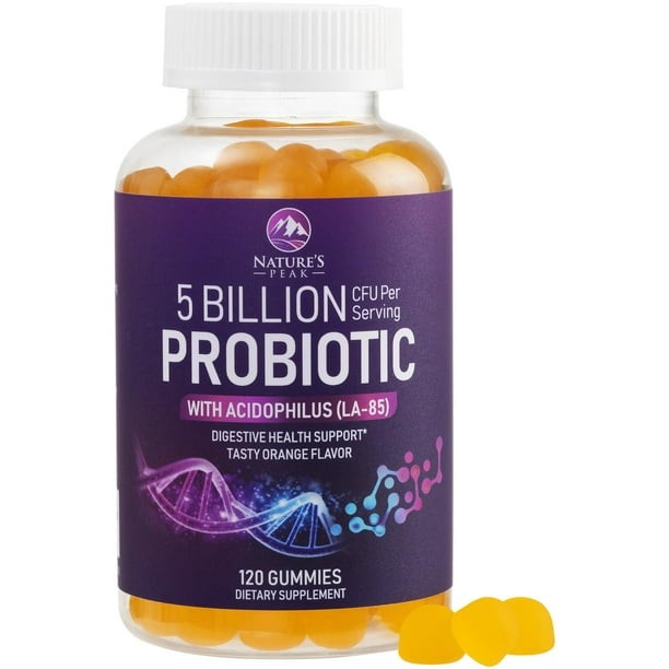 Probióticos Natures Peak Acidophilus 5 Billones 120 Gomitas