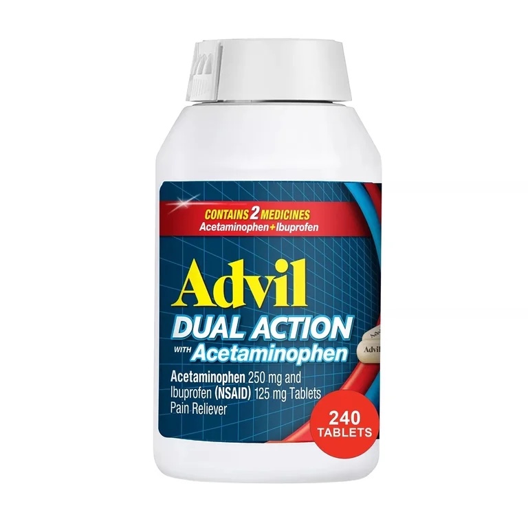 Advil Dual Action Acetaminofen 250mg Ibuprofeno 125mg 240 cápsulas
