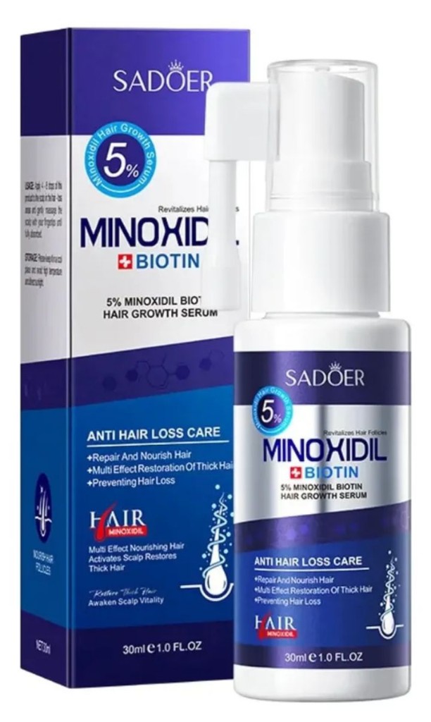Sadoer Minoxidil Biotin Crece Cabello 30ml Espuma