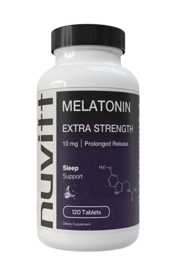 Nuvitt Melatonina  10mg Liberación Prolongada 120 Tabletas