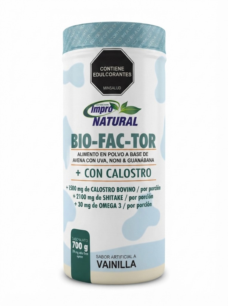 Bio-Factor Colostro Bovino  700g Polvo Vainilla Impro Natural