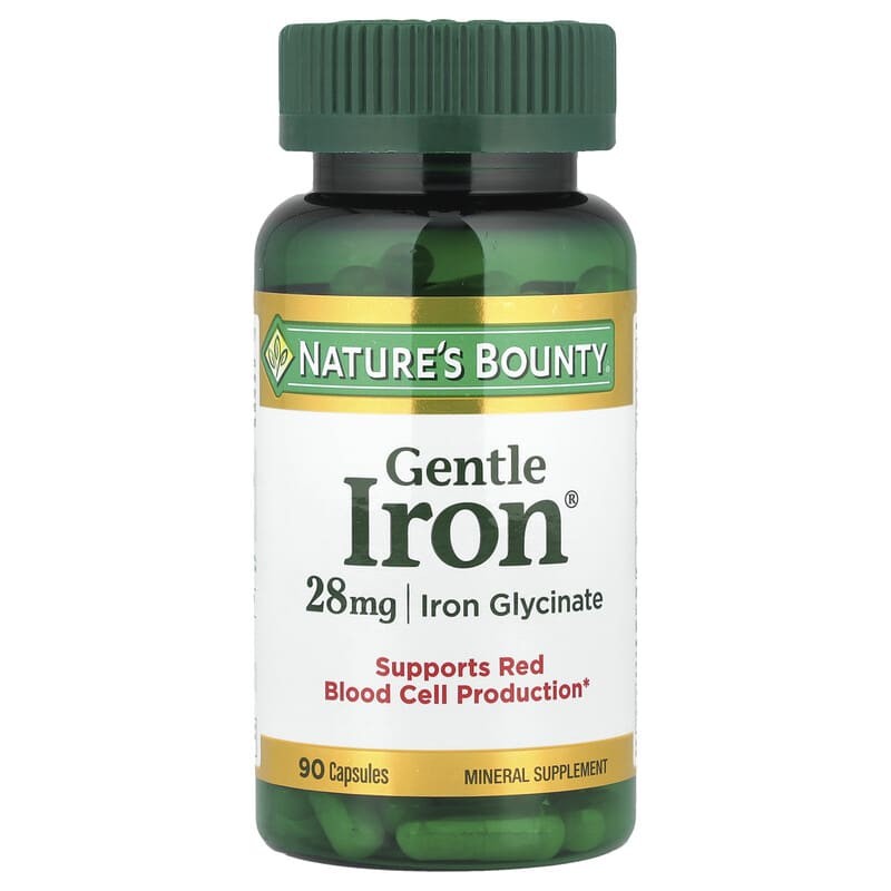 Natures Bounty Glicinato De Iron 28mg 90 Cápsulas