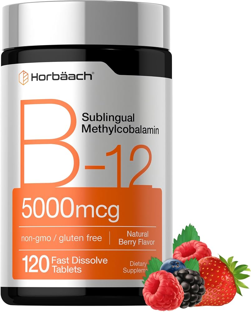 Horbaach Vitamina B12 Subligual 5000mcg 120 Tabletas