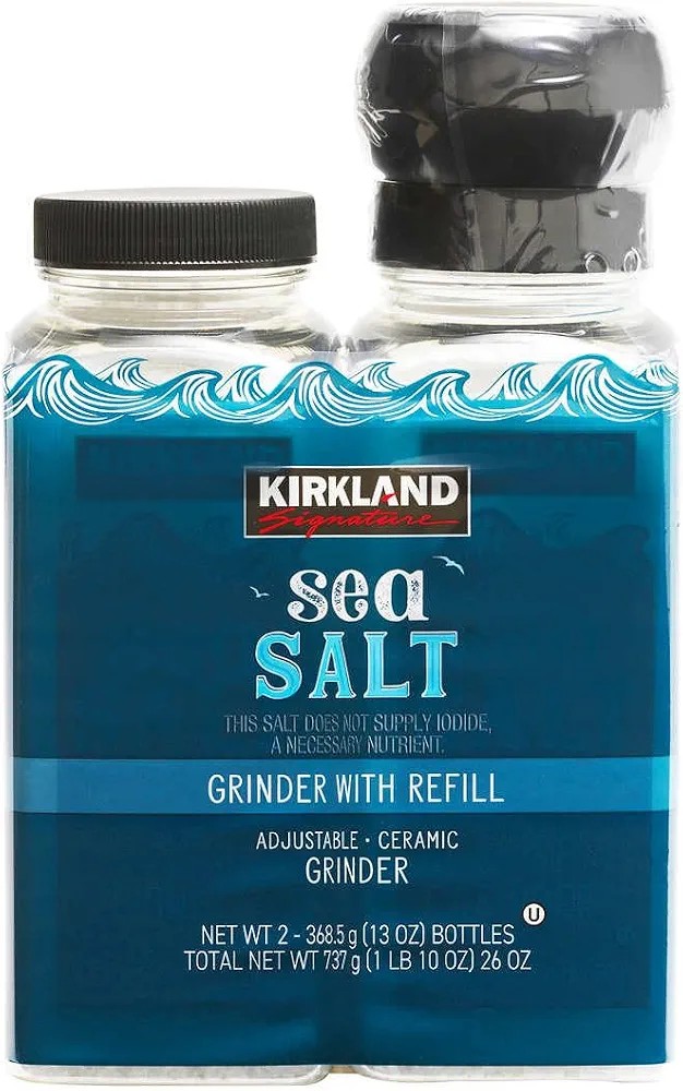 Sal De Mar Kirkland Molinillo Cerámico + Repuesto 737g