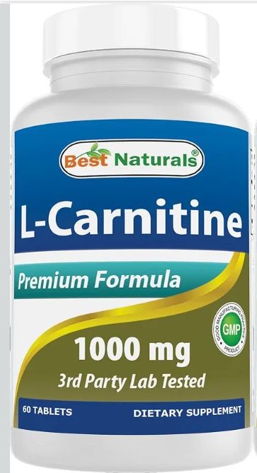 Best Naturals L-carnitina 1000mg 60 Tabletas
