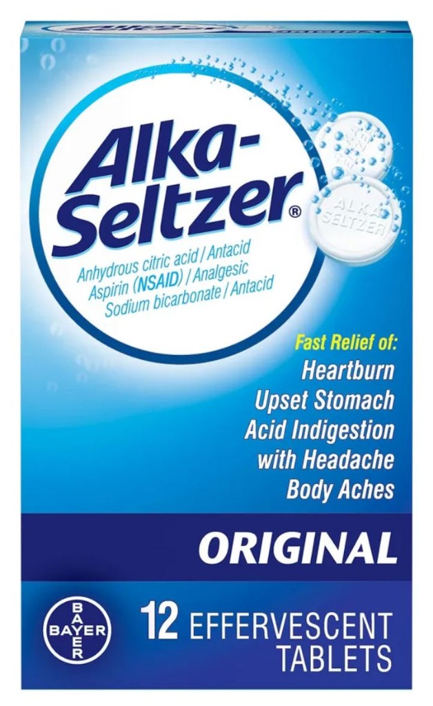 Alka Seltzer Aspirina Disolvente 72 Efervescentes