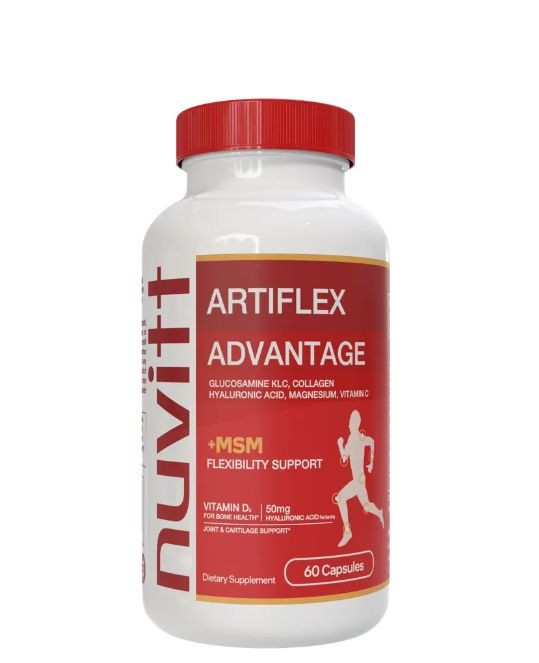 Artiflex Advantage  Nuvitt Colágeno MSM Glucosamina 60 Cápsulas