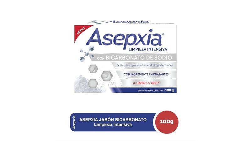 Asepxia Jabón En Barra Con Bicarbonato De Sodio 100g