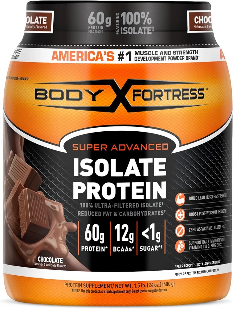 Body fortress Proteina en Polvo Aislada Chocolate 680g