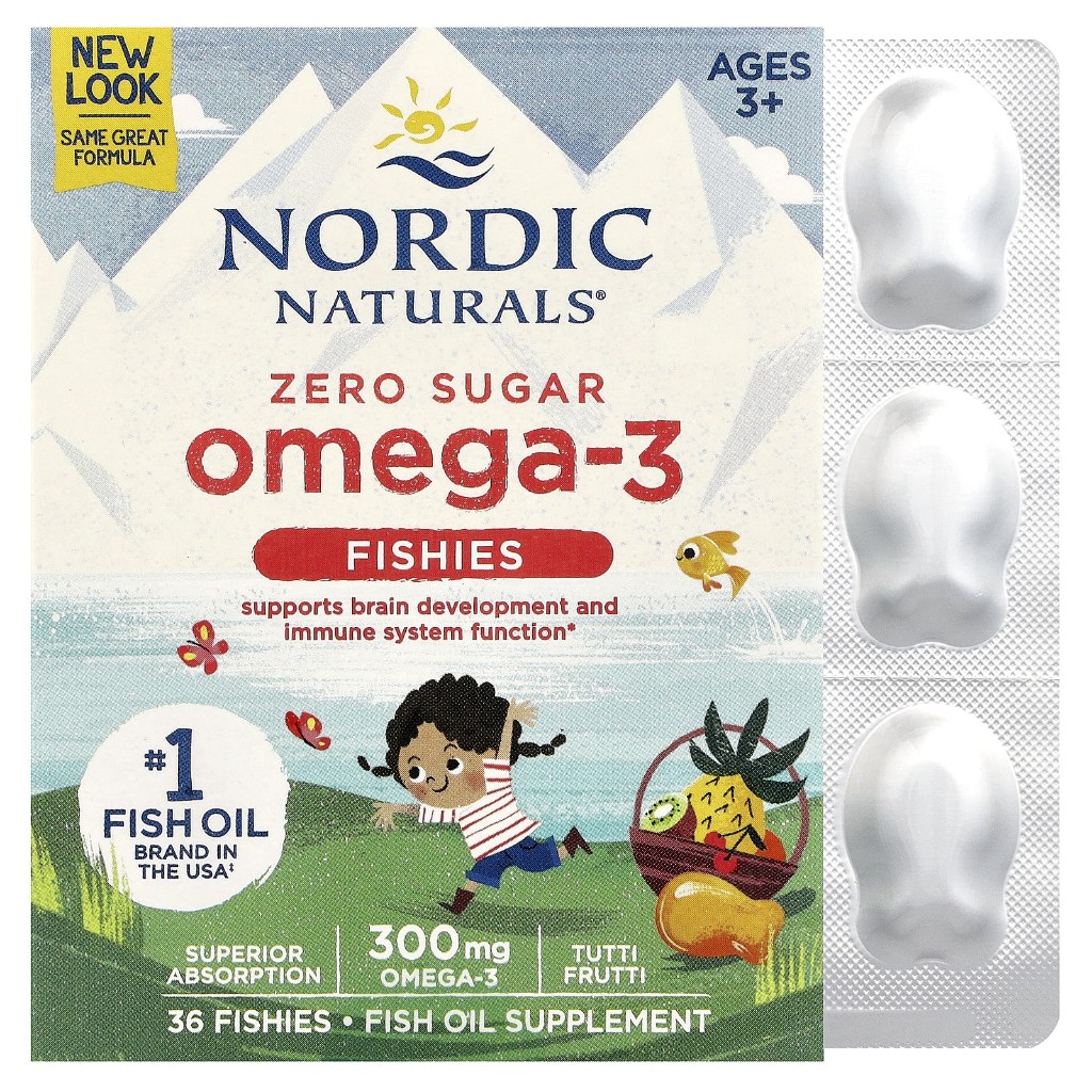 Nordic Omega-3 300mg Niños Cero azucar 36 gomitas