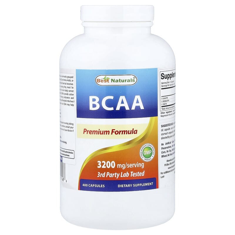 Best Naturals Bcaa 1200mg 400 Cápsulas