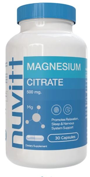 Nuvitt Citrato de Magnesio 500mg 60 Cápsulas