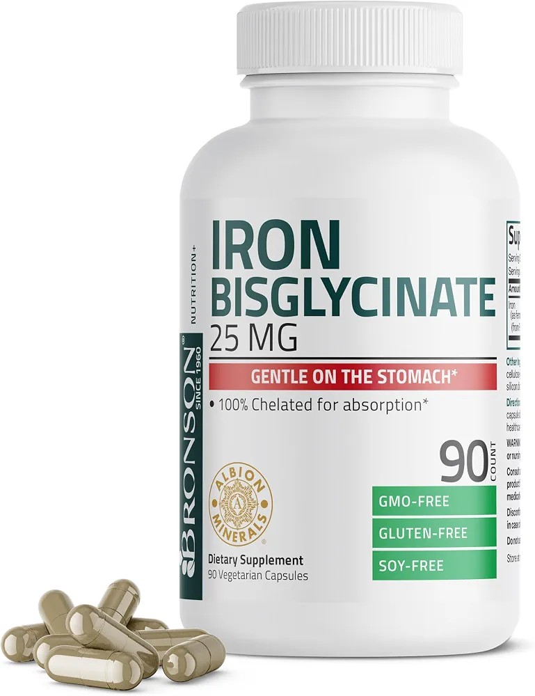 Bronson Bisglicinato De Hierro 25mg 90 Cápsulas