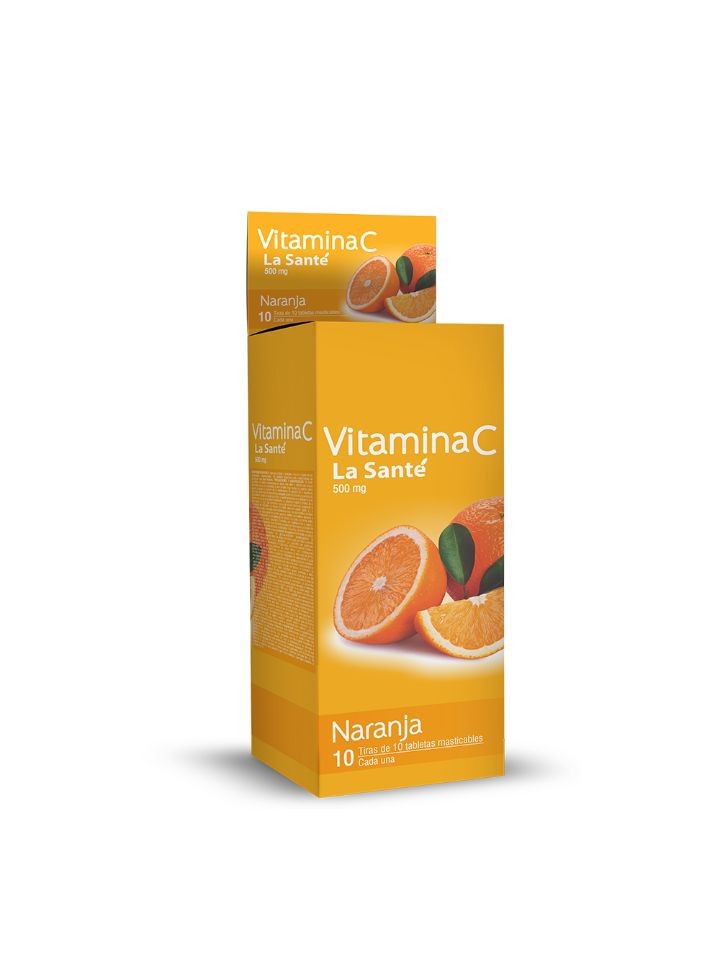 La Sante Vitamina C 500mg 10 Tabletas Masticables