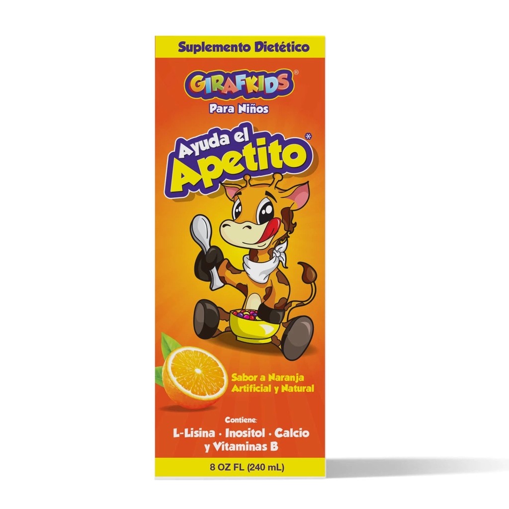 Girafkids Niños Ayuda Apetito L-lisina Inositol Calcio 240ml
