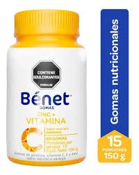 Benet Gomas Zinc + Vitaminas C & E 60 Gomitas