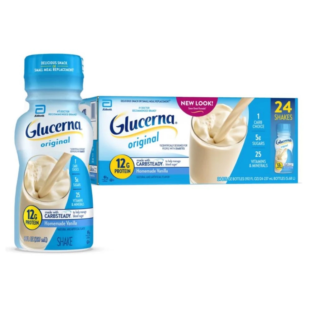 Glucerna Diabeticos Original Vainilla Caja 24 Unidad Liquido