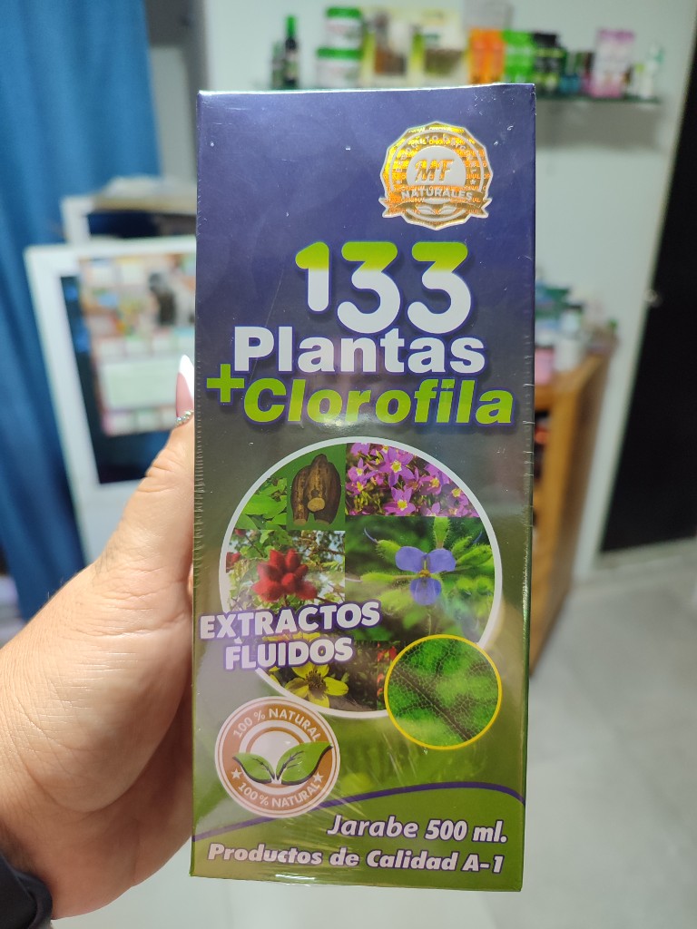 133 Plantas + Clorofila Jarabe 500ml
