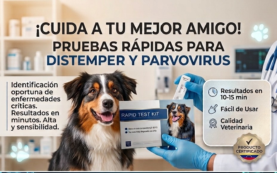 Rapid Test Kit perros distemper y parvovirus