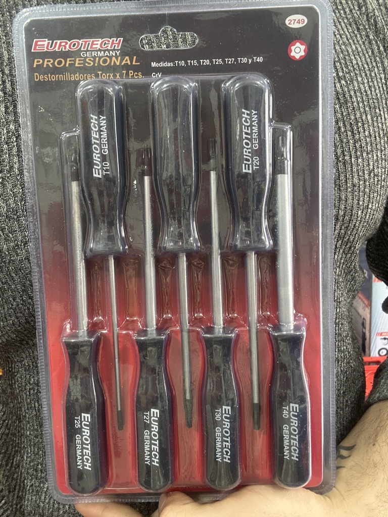 Destornilladores Torx Eurotech