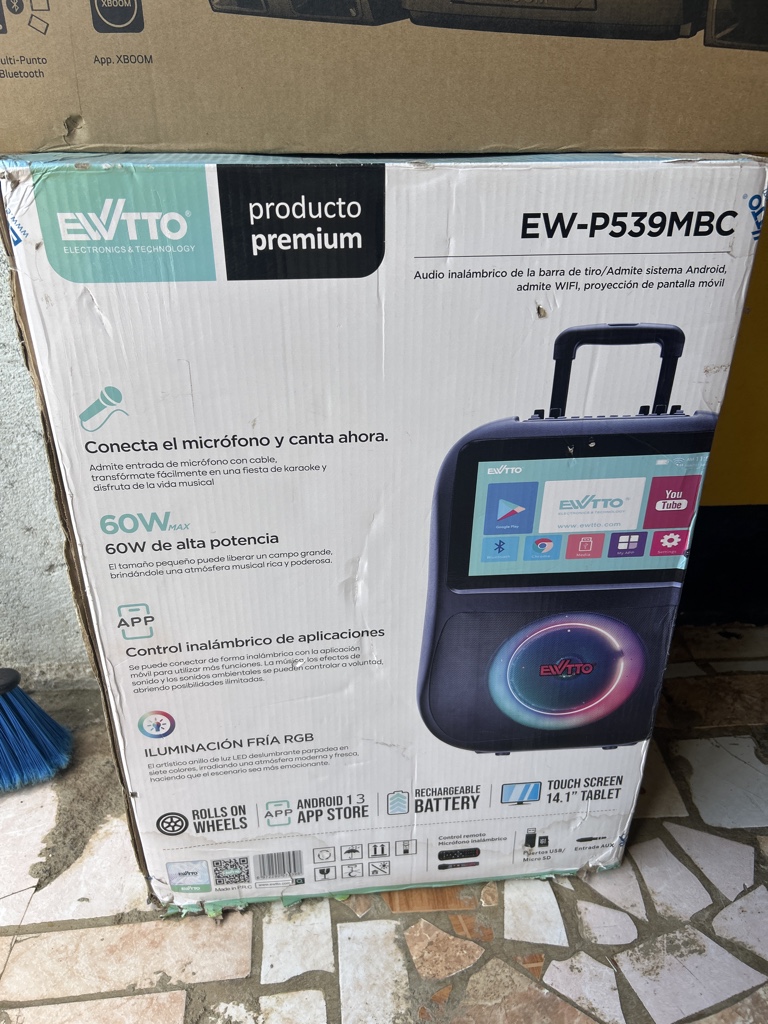 EVVTO bocina karaoke negra