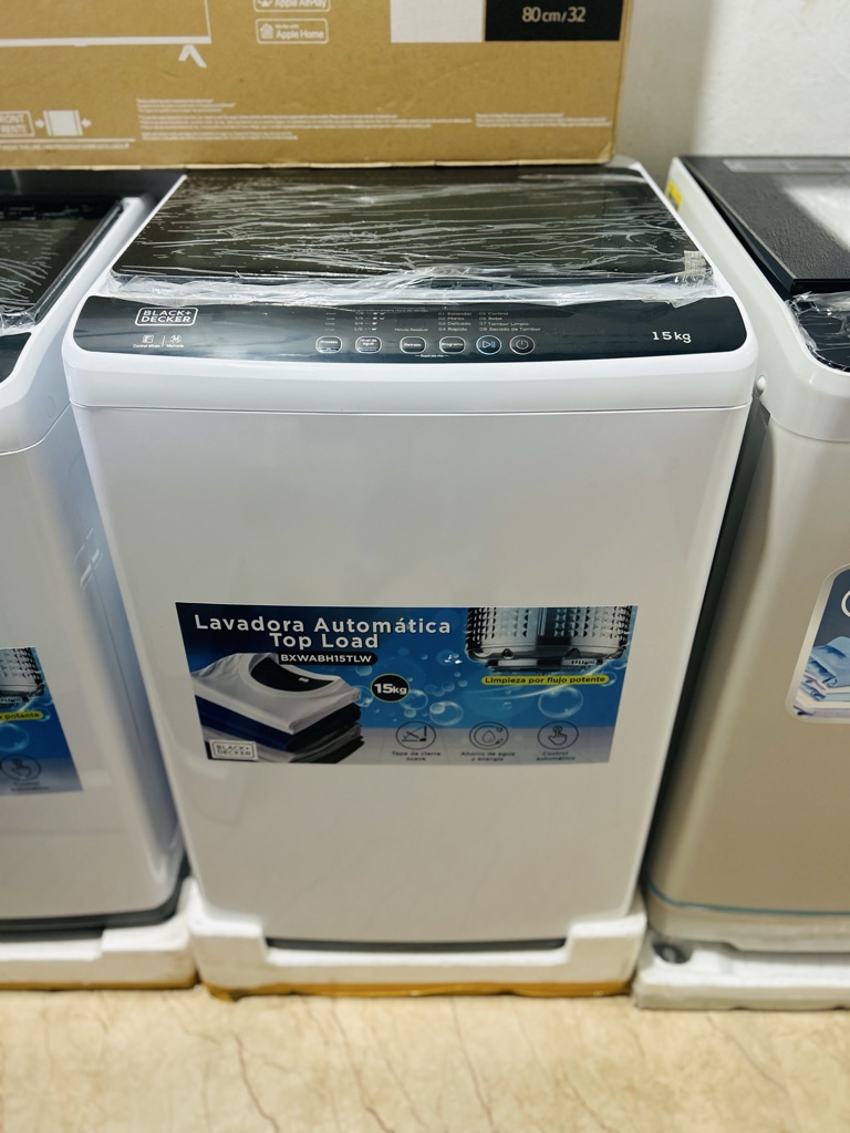 Black+Decker lavadora blanca 15kg