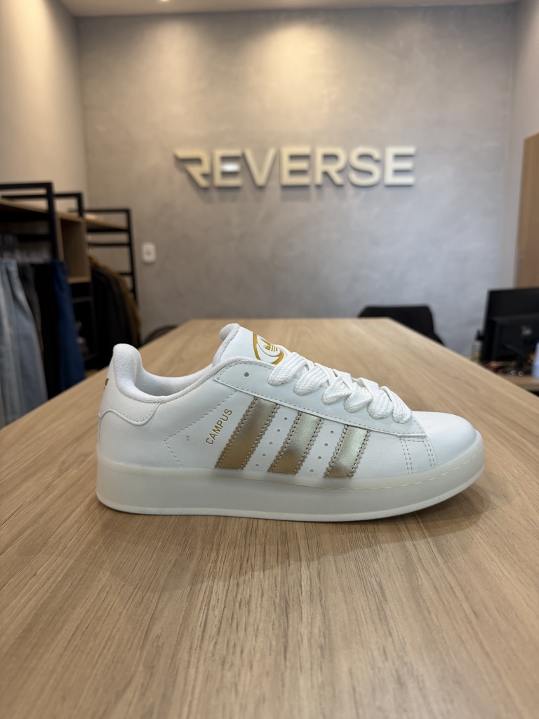 ADIDAS CAMPUS BRANCO DOURADO