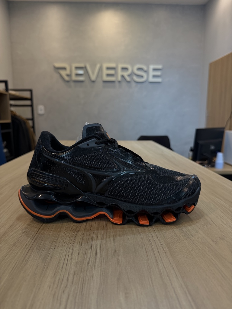 MIZUNO WAVE PRO PRETO LARANJA