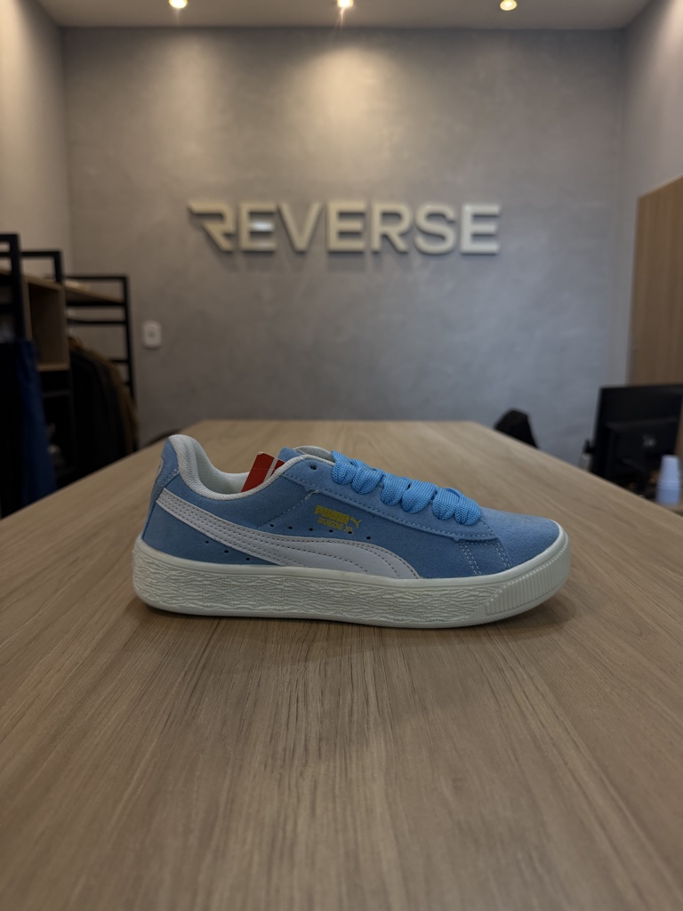 Puma azul tênis casual