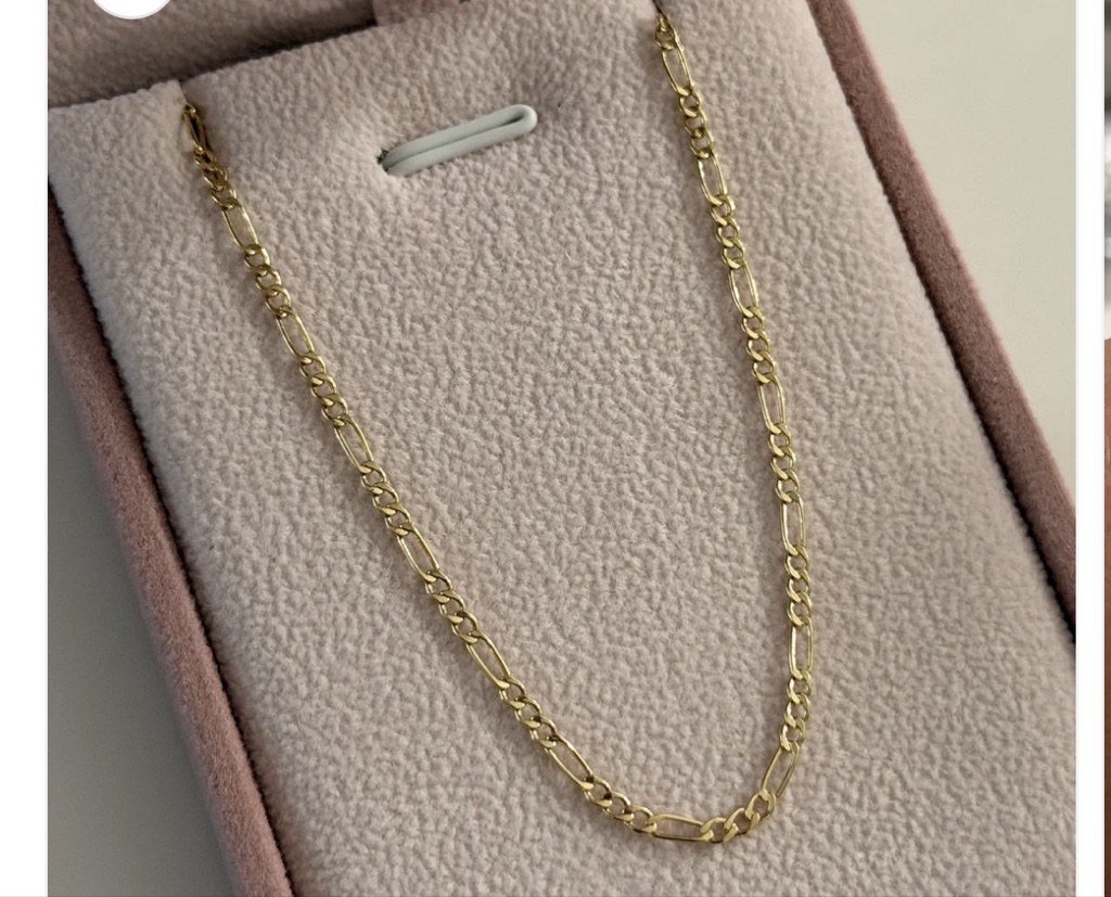 PULSERA MINI FIGARO 3X1 1.8MM ORO AMARILLO ITALY 18K 19CM - 0,8GR