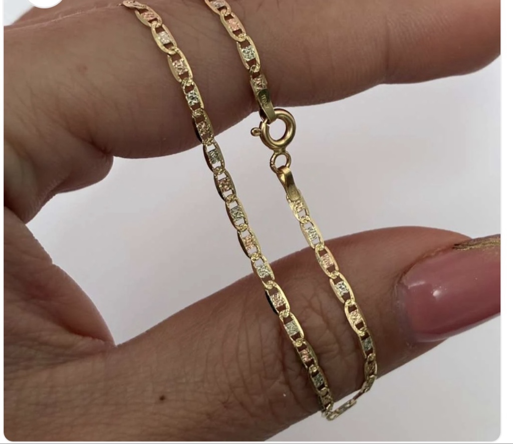 PULSERA PLANA ESCALERA DIAMANTADA 2MM TRES OROS ITALY 18K 19CM - 1,49GR