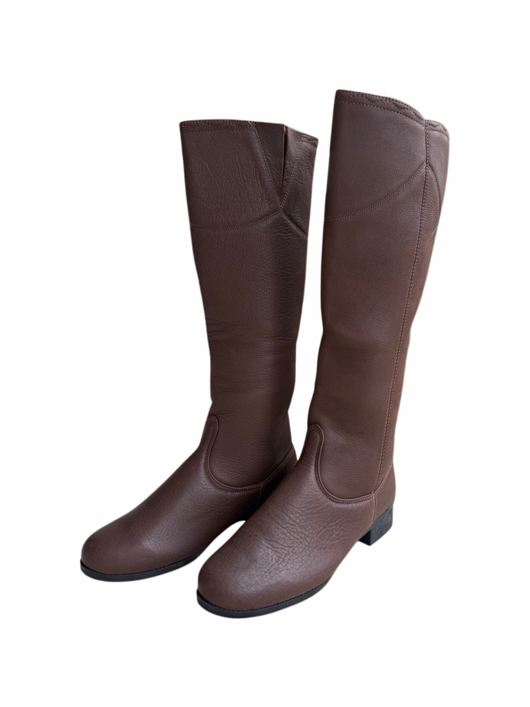 Botas de cuero con elástico