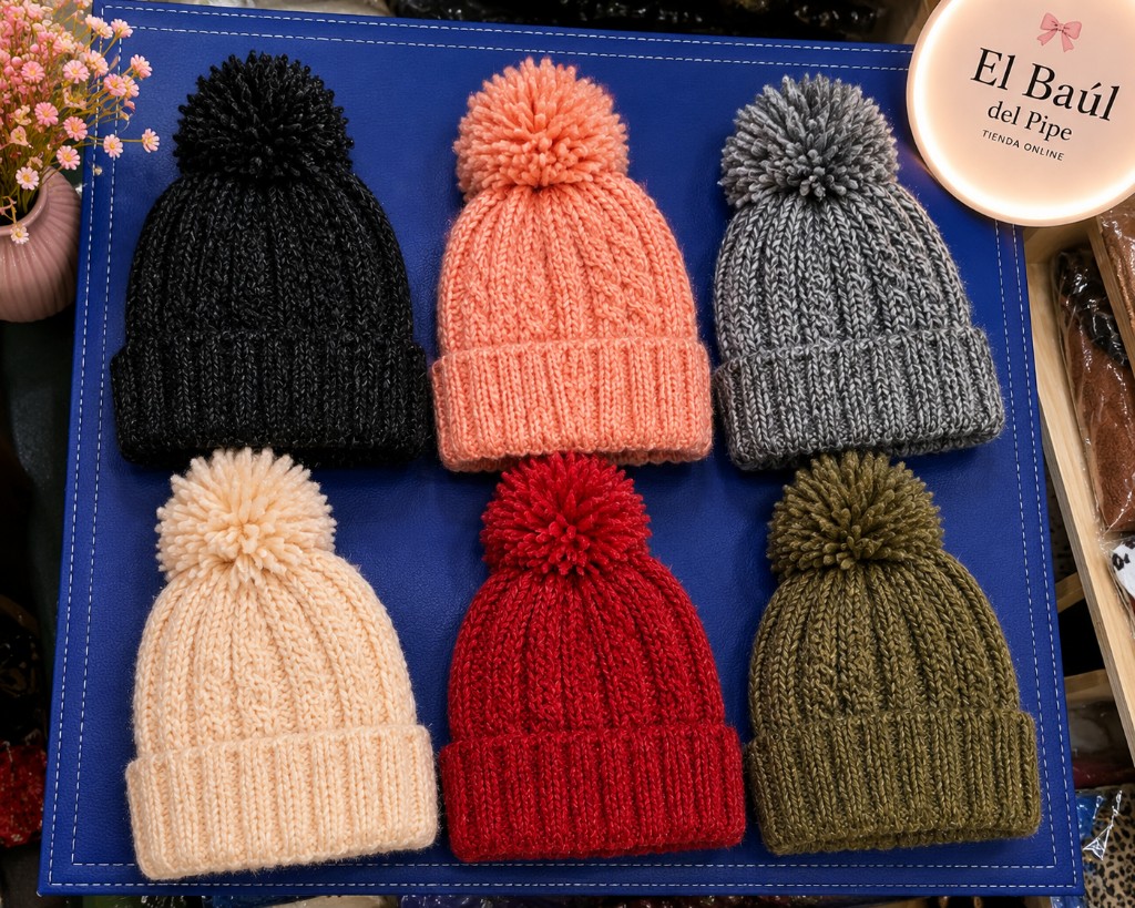 Gorro de Lana con Pompon