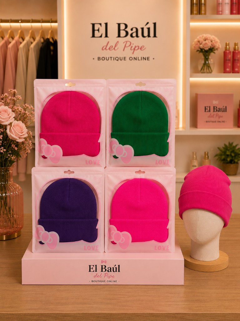 Gorro Beanie Tejido Liso Invierno