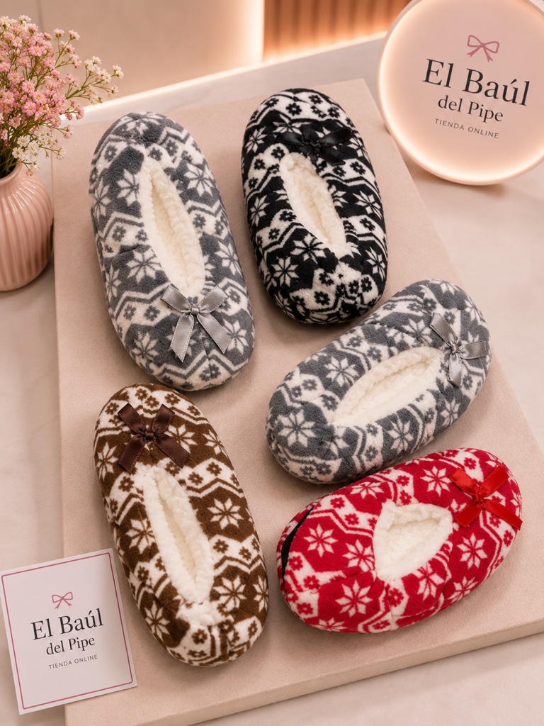 Pantuflas ballerina térmicas para niña