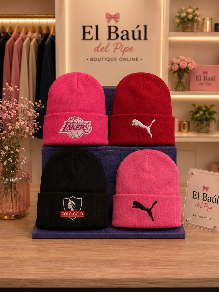 Gorro bonnie con bordado